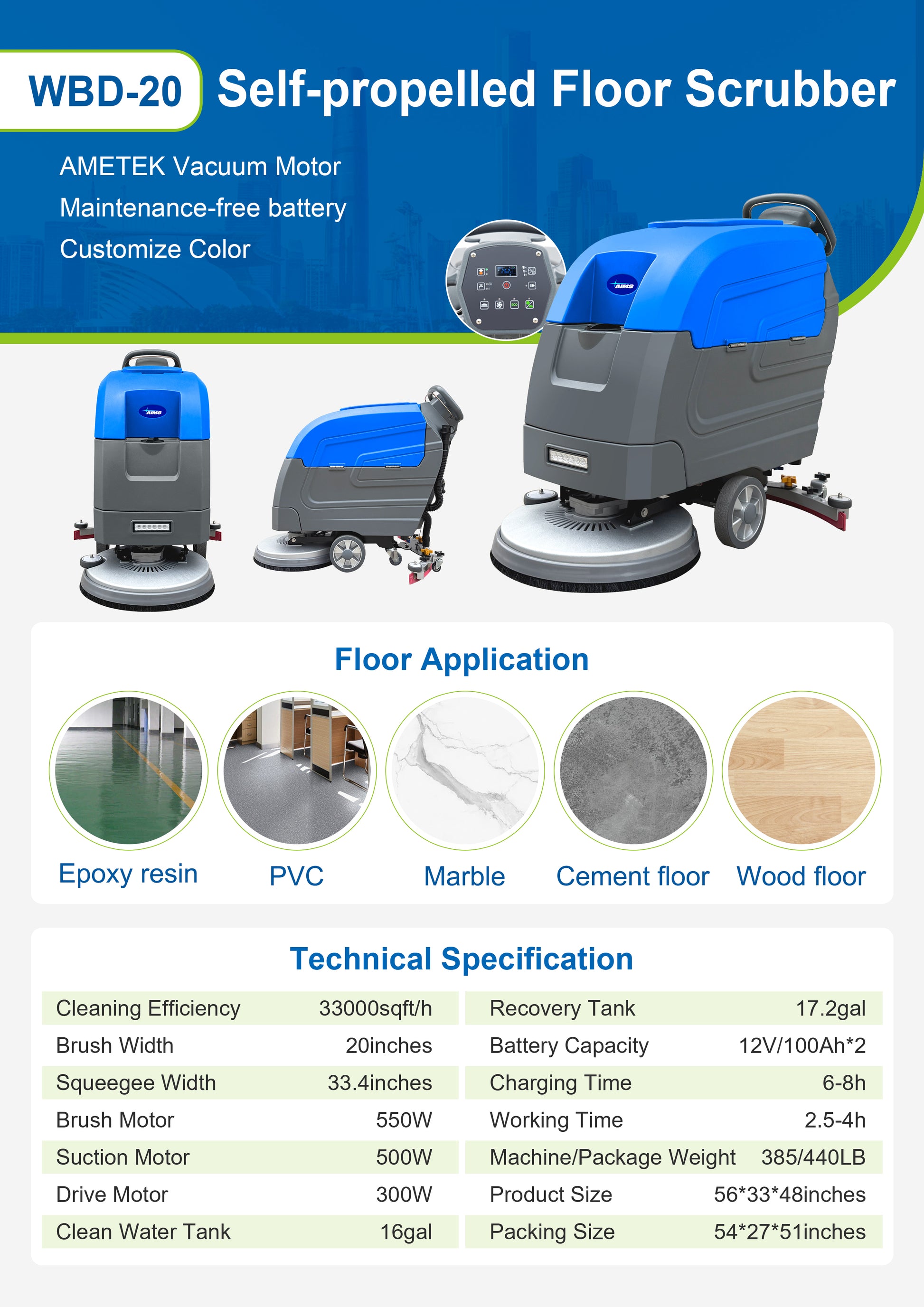 WBD-20 Self-propelled Floor Scrubber